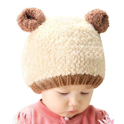 Baby Hats Warm Cotton Knitted Kidsborn Caps Infant Cartoon Hats lovely mouse Boys Girls Caps Beanie Hats IMY66