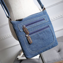 Blue Denim Shoulder Bags Women Handbag Classical European Women Messenger Bag Front Pocket Cowboy Crossbody Bags IMY66