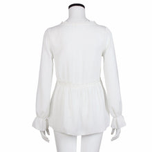 Boho Women Blouse Casual Loose Tops Sexy V Neck Lace Long Sleeve Shirt Blouses Blusas feminina blusa de renda IMY66