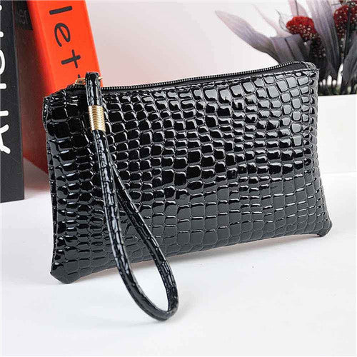 Colorful Women Crocodile Faux Leather Bag Clutch Zip Handbag Bag Coin Purse Small Bag Wallet Handbag Bag IMY66