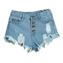 Shorts femme short cintura alta Sexy Women Lady High aiste Slim Fit Bore Hole Denim Shorts Jeans IMY66