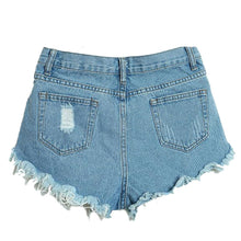 Shorts femme short cintura alta Sexy Women Lady High aiste Slim Fit Bore Hole Denim Shorts Jeans IMY66