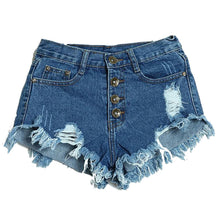 Shorts femme short cintura alta Sexy Women Lady High aiste Slim Fit Bore Hole Denim Shorts Jeans IMY66