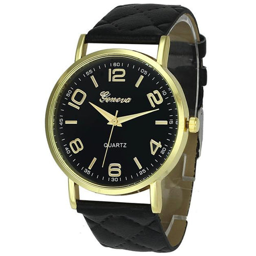 Casual Dress Watch Women Geneva Ladies Faux Leather Quartz Wrist Watches relogio feminino IMY66