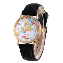 Casual Dress Watches Women Butterfly Print PU Leather Band Quartz Wrist Watch montre femme relogio feminino IMY66