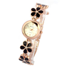 Casual Dress Watches Women Ladies Daisies Flower Rose Gold Bracelet Wrist Watch montre femme relojes mujer IMY66