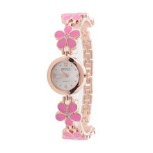 Casual Dress Watches Women Ladies Daisies Flower Rose Gold Bracelet Wrist Watch montre femme relojes mujer IMY66