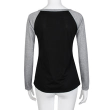 Casual T-Shirts For Women Long Sleeve Splice T-Shirt Loose Tops Tee Shirts femme camisetas y tops IMY66