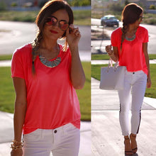 Clothing For Women Lady Simple Short Sleeve Casual Tops T-Shirts Blusas Femininas IMY66