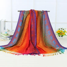 Colourful Print For Lady Women Double Sided Elephant National Wind Long Scarf Wrap Shawl Scarf women IMY66