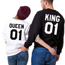Couple T-Shirts Women 01 Queen Letter Print T-Shirt Tops Long Sleeve Shirt tee shirt femme camisetas y top IMY66