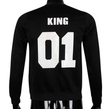 Couple T-Shirts Women 01 Queen Letter Print T-Shirt Tops Long Sleeve Shirt tee shirt femme camisetas y top IMY66