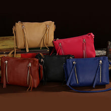 Crossbody Bag For Women Ladies PU Leather Double Zipper Handbag Messenger Hobo Shoulder Tote Bag Bolsas feminina IMY66