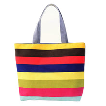 Women Clutch Handbags Striped Color Messenger Bag Lady Shoulder Bags Bolsas Canvas Tote Bag IMY66