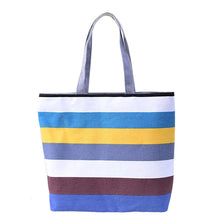 Women Clutch Handbags Striped Color Messenger Bag Lady Shoulder Bags Bolsas Canvas Tote Bag IMY66