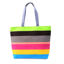 Women Clutch Handbags Striped Color Messenger Bag Lady Shoulder Bags Bolsas Canvas Tote Bag IMY66