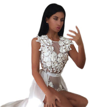 Lace Dresses For Women Lady Sexy See Through Sleeveless Chiffon Long Maxi Dress vestidos femininos IMY66