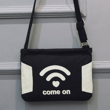 Women Canvas Bag WIFI Letter Print Handbag Shoulder Crossbody Bag Ladies Purse bolsas feminina IMY66