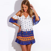 Designs Women Sexy Strap Halter Casual Loose Floral Printed Party Club Mini Dress vestidos IMY66