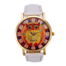 Dress Watch Women Casual Owl Pattern PU Leather Band Analog Quartz Wrist Watches relogios feminino Hour IMY66