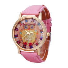 Dress Watch Women Casual Owl Pattern PU Leather Band Analog Quartz Wrist Watches relogios feminino Hour IMY66
