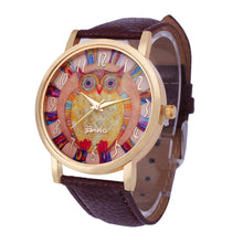 Dress Watch Women Casual Owl Pattern PU Leather Band Analog Quartz Wrist Watches relogios feminino Hour IMY66