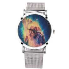 Dress Watch Women Men Casual Metal Alarm printing Analog Quartz Wrist Watches relojes hombre relogios feminino IMY66