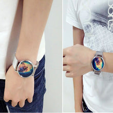 Dress Watch Women Men Casual Metal Alarm printing Analog Quartz Wrist Watches relojes hombre relogios feminino IMY66