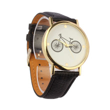 Dress Watches For Women Men Bicycle Pattern PU Leather Band Quartz Wrist Watch relogio masculino montre femme IMY66