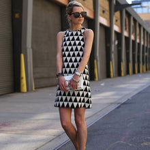 Elegant Ladies' Plaid Dress Women Causal Sleeveless Party Beach Bodycon Mini Dress vestidos femininos IMY66