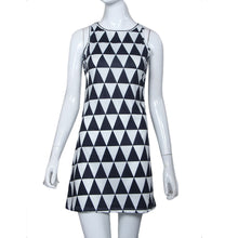 Elegant Ladies' Plaid Dress Women Causal Sleeveless Party Beach Bodycon Mini Dress vestidos femininos IMY66