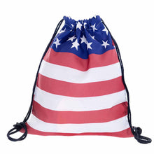 Flag Print Drawstring Backpacks 3D Printing Bags Backpack mochila feminina Harajuku Drawstring Bag Backpacks IMY66