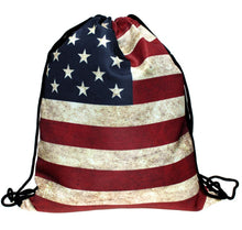 Flag Print Drawstring Backpacks 3D Printing Bags Backpack mochila feminina Harajuku Drawstring Bag Backpacks IMY66