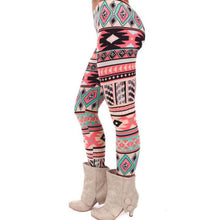 Floral Printed High Waist Leggings For Women Lady Casual Elasticity Skinny Tribal Stretchy Pants Leggings IMY66