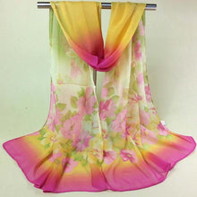Flower Printed Sarves for Women Lady Flower Long Wrap Shawls Chiffon Silk Scarf Scarves Size 160*50CM IMY66
