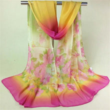 Flower Printed Sarves for Women Lady Flower Long Wrap Shawls Chiffon Silk Scarf Scarves Size 160*50CM IMY66