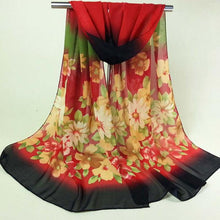 Flower Printed Sarves for Women Lady Flower Long Wrap Shawls Chiffon Silk Scarf Scarves Size 160*50CM IMY66