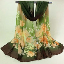 Flower Printed Sarves for Women Lady Flower Long Wrap Shawls Chiffon Silk Scarf Scarves Size 160*50CM IMY66