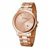 Geneva Watches Women Dress Watch Rose Golden Men Casual Unisex Auto Date Quartz Wristwatches hombre Reloj Mujer IMY66