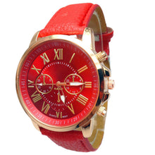 Geneva Watches Women Men Casual Roman Numeral Watch For Men Women PU Leather Quartz Wrist Watch relogio Clock IMY66