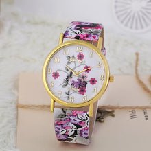 Geneva Women Casual Dress Watches Flower PU Leather Band Quartz Wrist Watch relogios feminino Clock IMY66