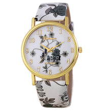 Geneva Women Casual Dress Watches Flower PU Leather Band Quartz Wrist Watch relogios feminino Clock IMY66