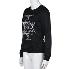 Harajuku Women Hooded Sweatshirt Casual Loose Hexagram Print Long Sleeve Tops Tee Shirts femme camisetas y tops IMY66