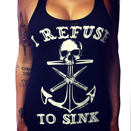 Harajuku Women Sexy Backless Boat Anchor Skull Printed Vest Sleeveless Tank Tops Shirt Camisole Female IMY66