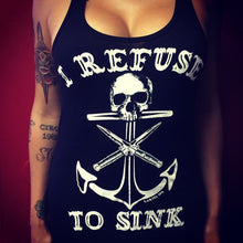 Harajuku Women Sexy Backless Boat Anchor Skull Printed Vest Sleeveless Tank Tops Shirt Camisole Female IMY66