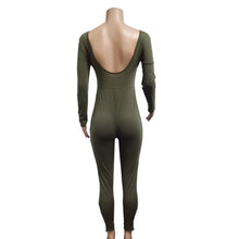 Lace Up Deep V neck Long Jumpsuits Women Sexy Backless Bandage Bodycon Long Sleeve Bodysuits Playsuit Tee Shirt IMY66