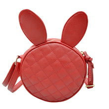 Lovely Women Girl Rabbit Ear Round Embroider Line Faux Leather Crossbody Single Handbag Shoulder Messenger Bag IMY66