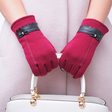 Luva female gloves For Women Bowknot Phone Touch Screen Warm Gloves Outdoor Wrist Mittens Gloves Mittens IMY66