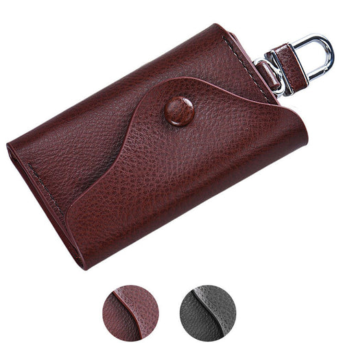 Luxury Men Leather Wallet Car Key Chain Holder 6 Ring Pouch Case IMY66