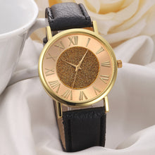Luxury Women Watches Golden Glitter PU Leather Band Analog Quartz Wrist Watch Watches relojes mujer IMY66